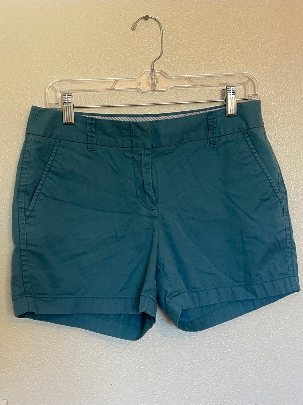 J. Crew Teal Cotton Chino Shorts